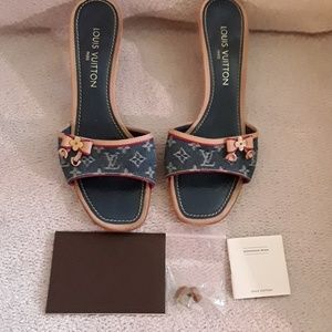 Louis Buitton Monogram Denim sandals